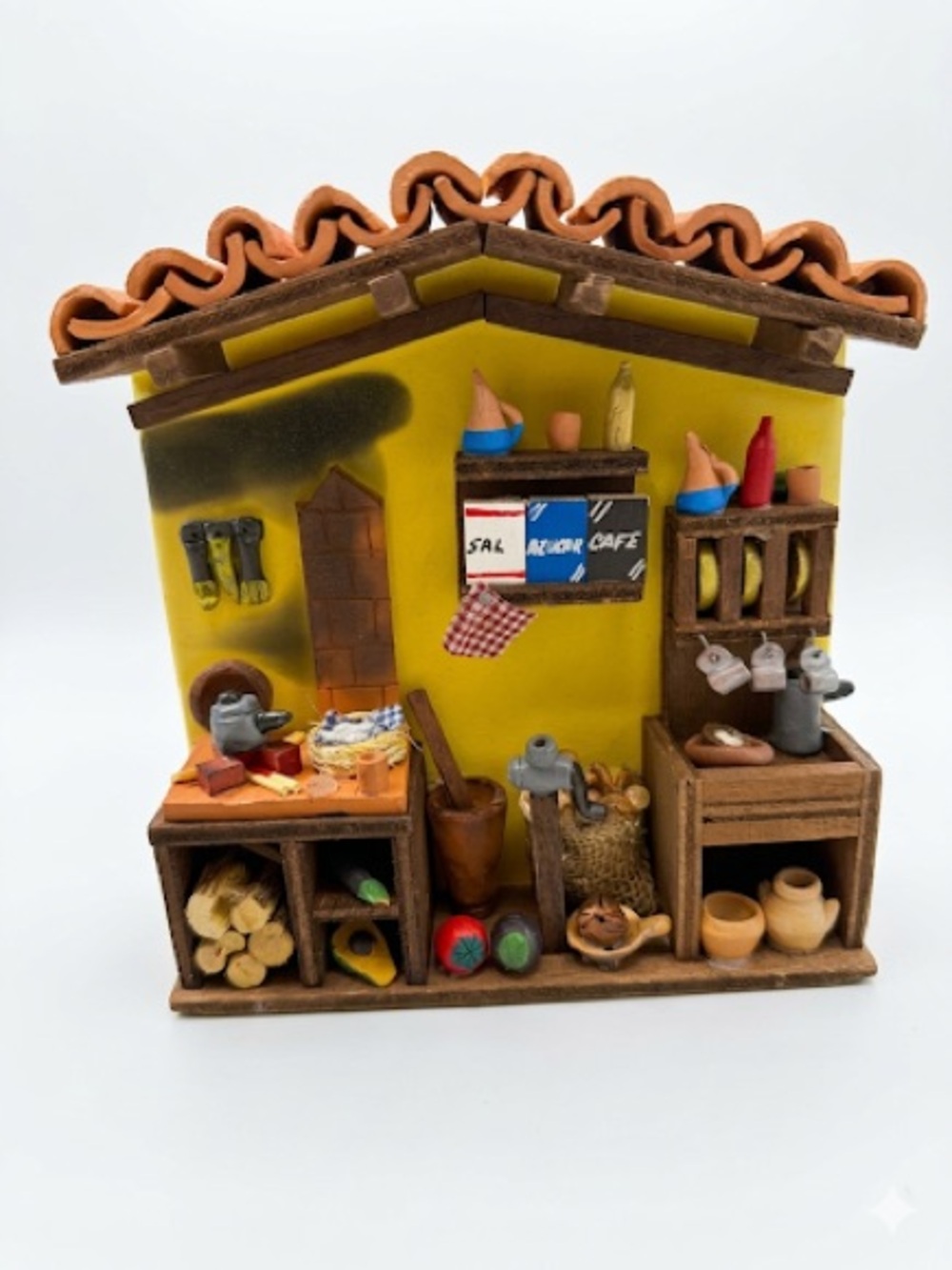 Handmade Yellow Miniature Kitchen Wall Décor